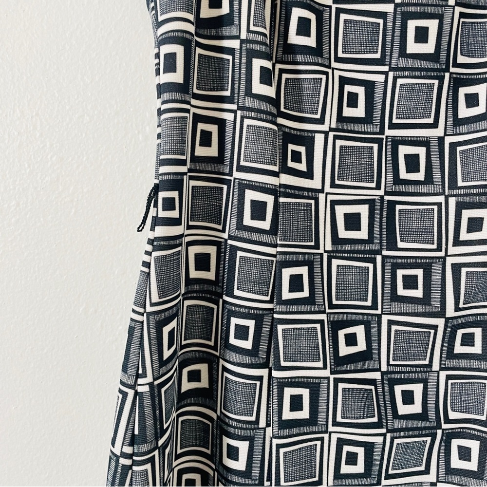 Vintage JSCatalog JSC Black And White Geometric Dress - Picture 3 of 4